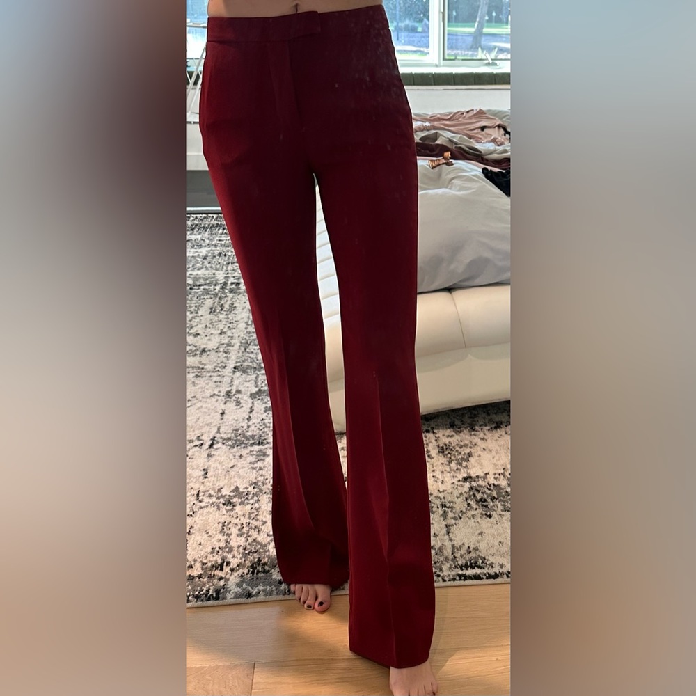 Zara Deep Red Flare Pants